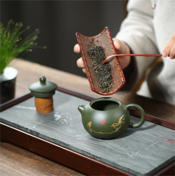 Yixing Green Clay Xishi Teapot