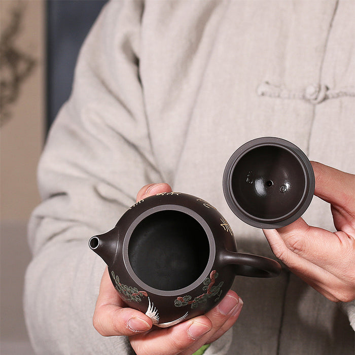 Yixing Dragon Egg Shape Zisha Teapot