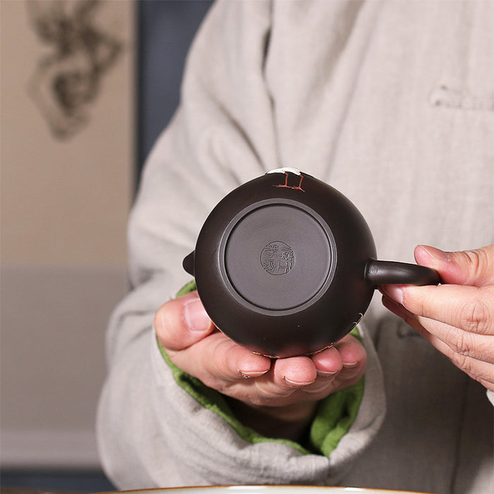 Yixing Dragon Egg Shape Zisha Teapot