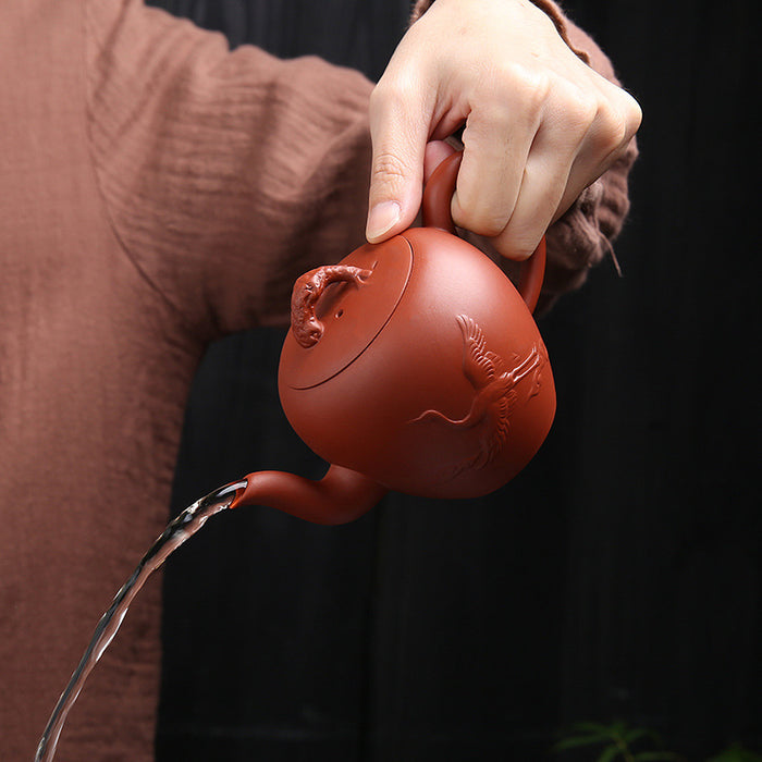 Yixing Flying Crane Zisha Teapot