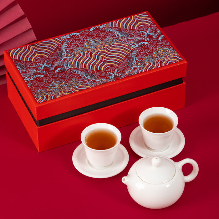 White Fine China Kung Fu Tea Set