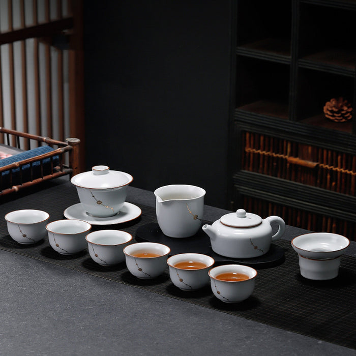 White Porcelain Kung Fu Tea Set
