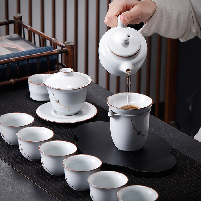 White Porcelain Kung Fu Tea Set