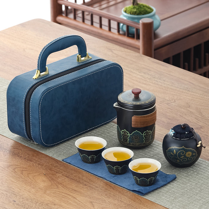 Japanese Ceramic Travel Kung Fu Tea Set