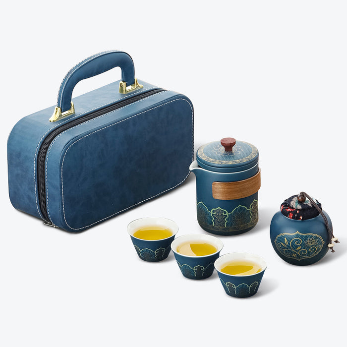 Japanese Ceramic Travel Kung Fu Tea Set