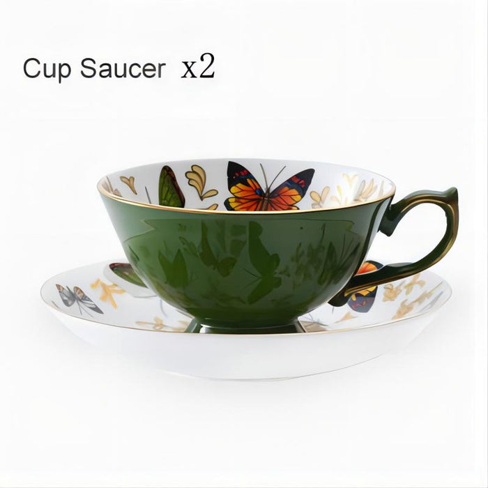 Butterfuly Design Fine Bone China Cup With Saucer