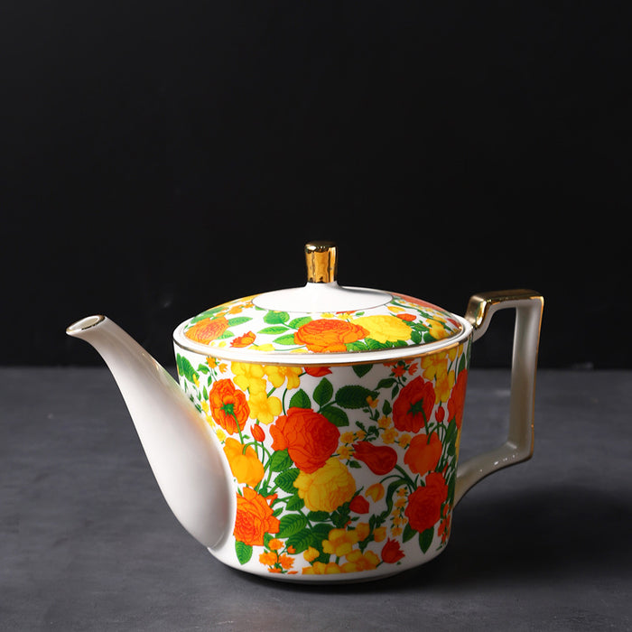 Blooming Flowers Bone China Vintage Tea Set