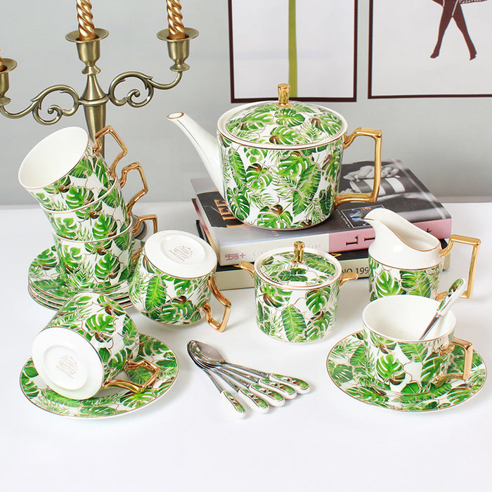 Leaf Modern Bone China Coffee & Tea Set