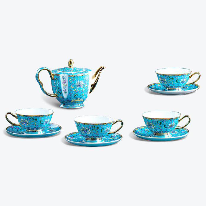 Royal Enamel Fine Bone China Coffee & Tea Set