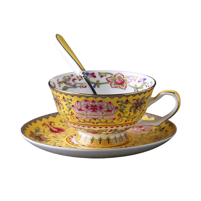 Royal Enamel Fine Bone China Cup And Sauce Set