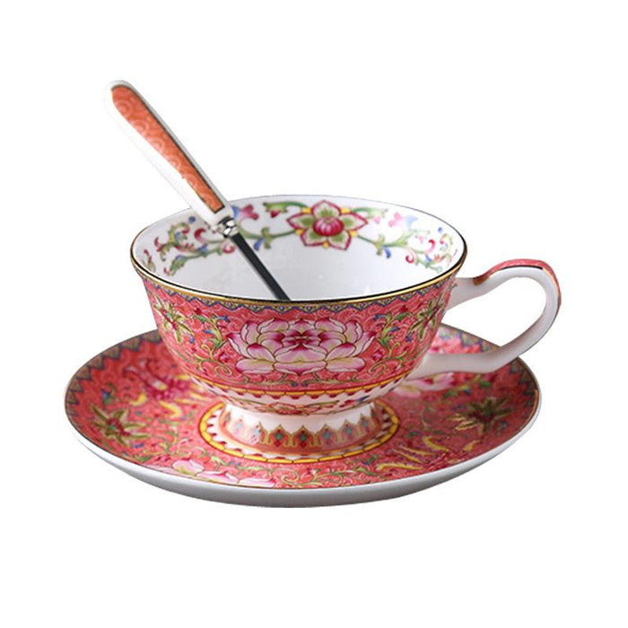 Royal Enamel Fine Bone China Cup And Sauce Set