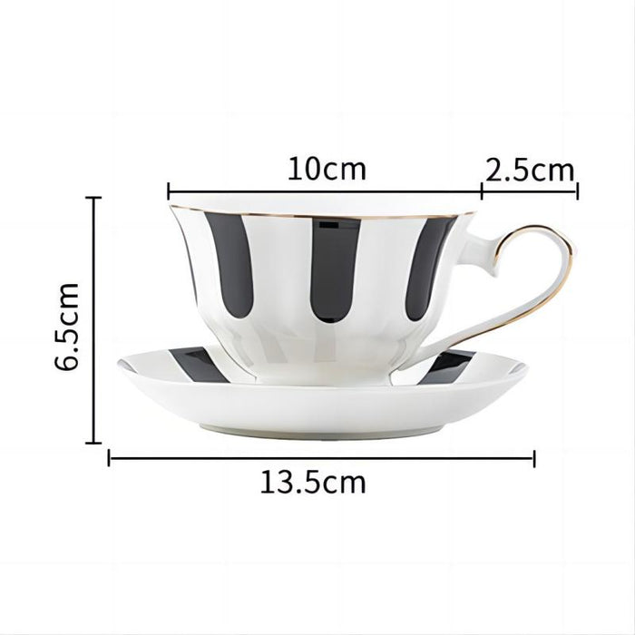 Polka Dots And Stripes Modern Coffee Set