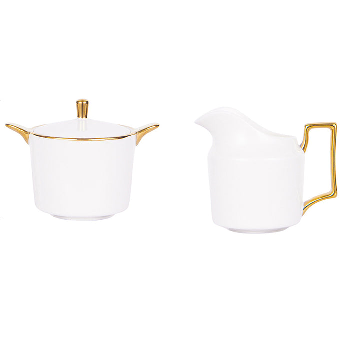 European Golden Trim Luxurious Coffe & Tea Set
