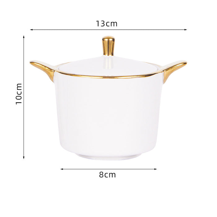 European Golden Trim Luxurious Coffe & Tea Set