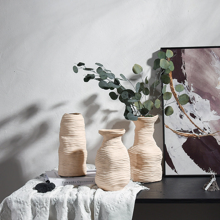 Modern Cream Ceramic Vase