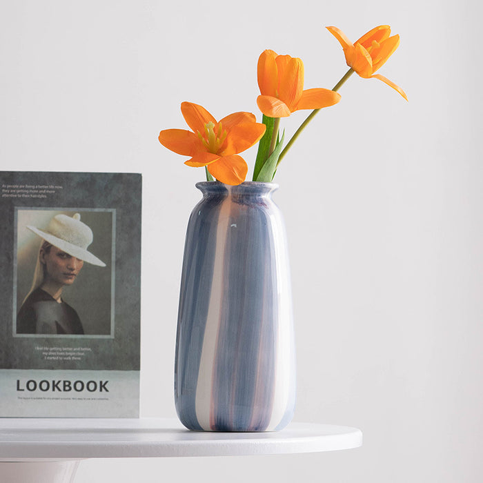 Modern Blue Ceramic Decorative Vase