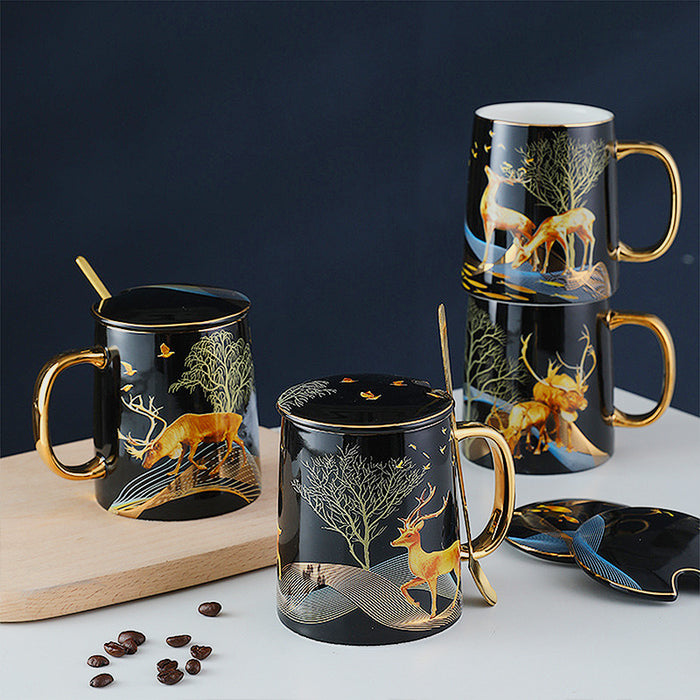 Rustic Deer Ceramic Mug