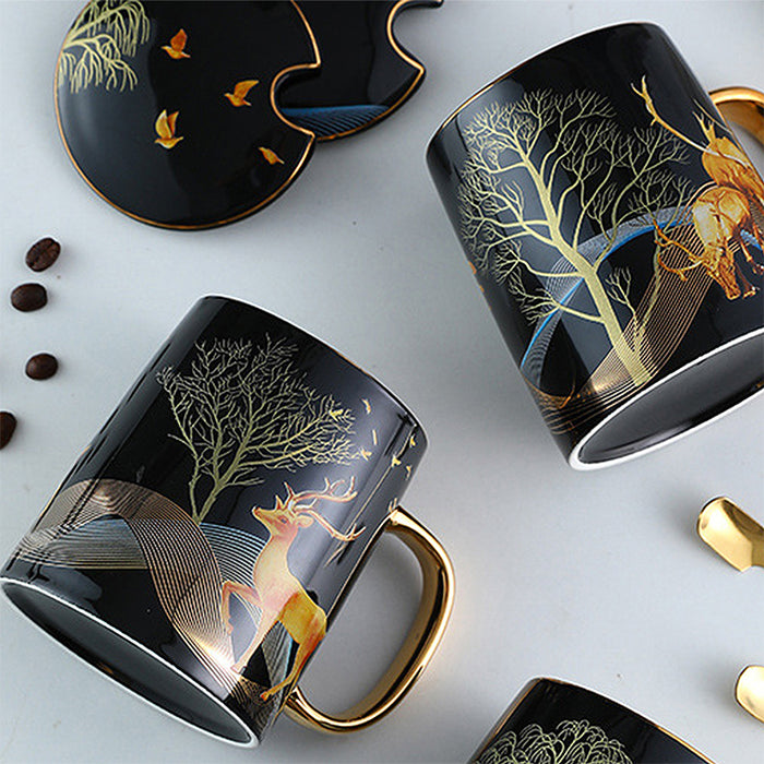 Rustic Deer Ceramic Mug