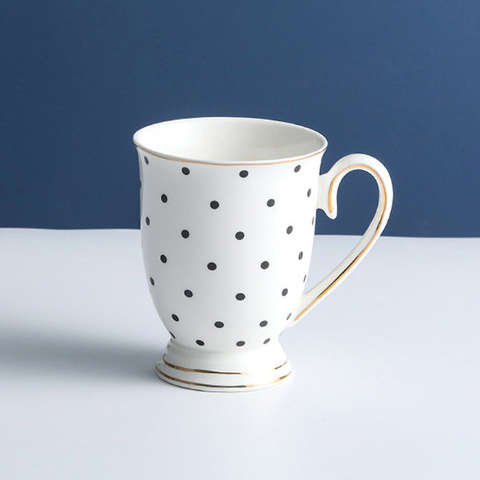 Modern Style Black Dot Ceramic Mug