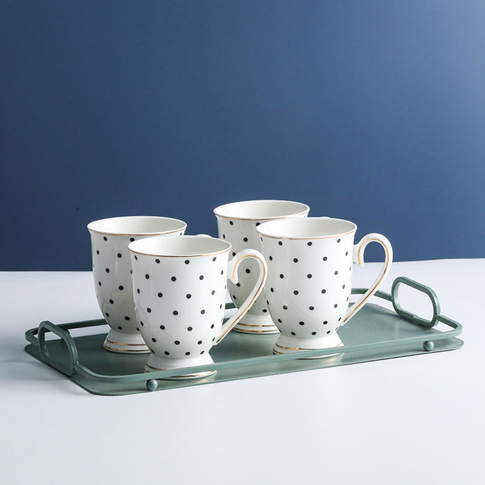 Modern Style Black Dot Ceramic Mug