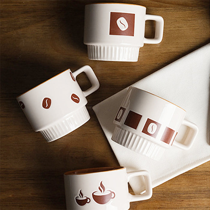 Irish Stackable Ceramic Mug Set