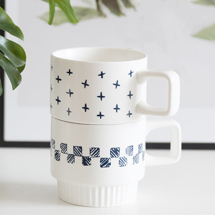 Irish Stackable Ceramic Mug Set