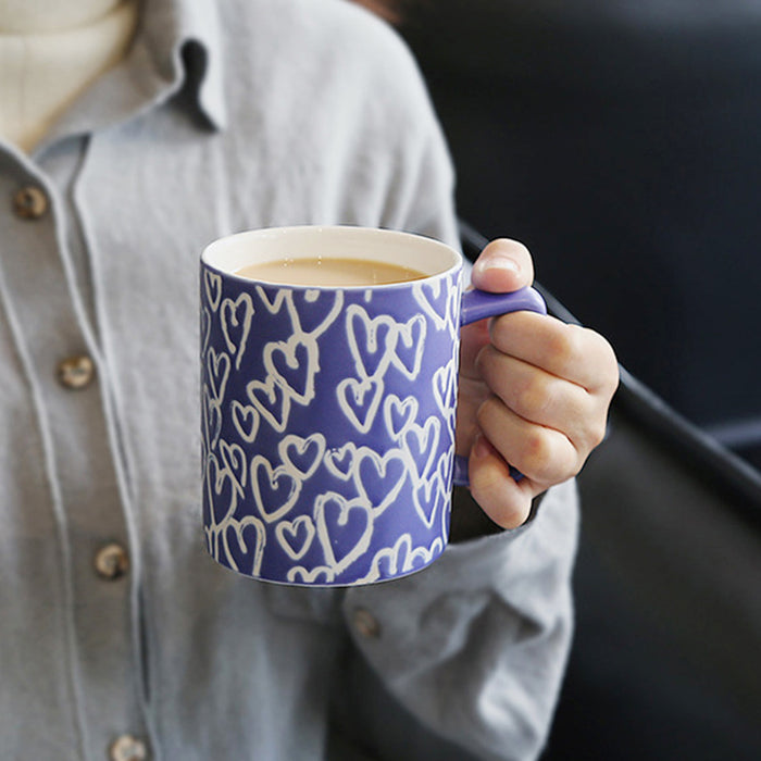 Blue and Orange Modern Ceramic Mug Set