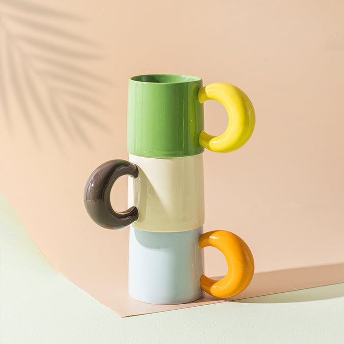 Creative Moon Handle Ceramic Mug