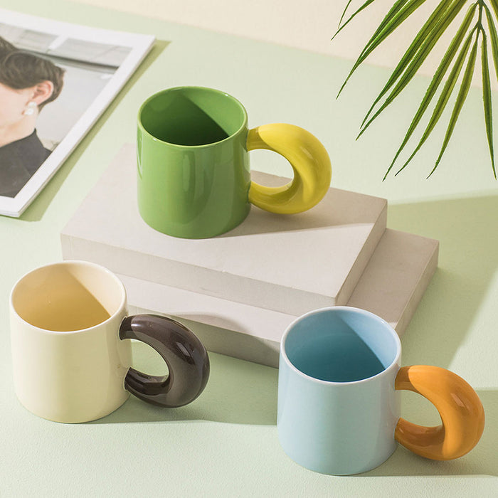 Creative Moon Handle Ceramic Mug