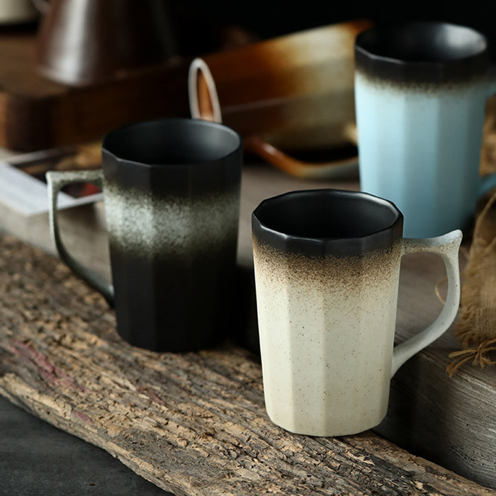 Japanese Style Frosted Gradient Ceramic Mug
