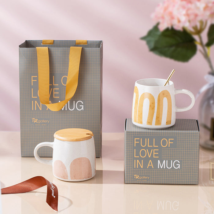 Modern Simple Hand-Painted Pattern Mug Set