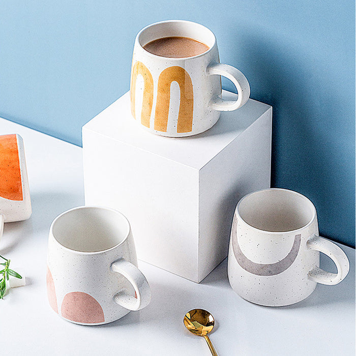 Modern Simple Hand-Painted Pattern Mug Set