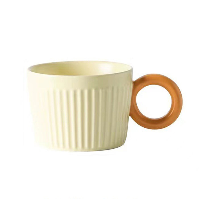 Modern Ceramic Embossed Coffee Mug
