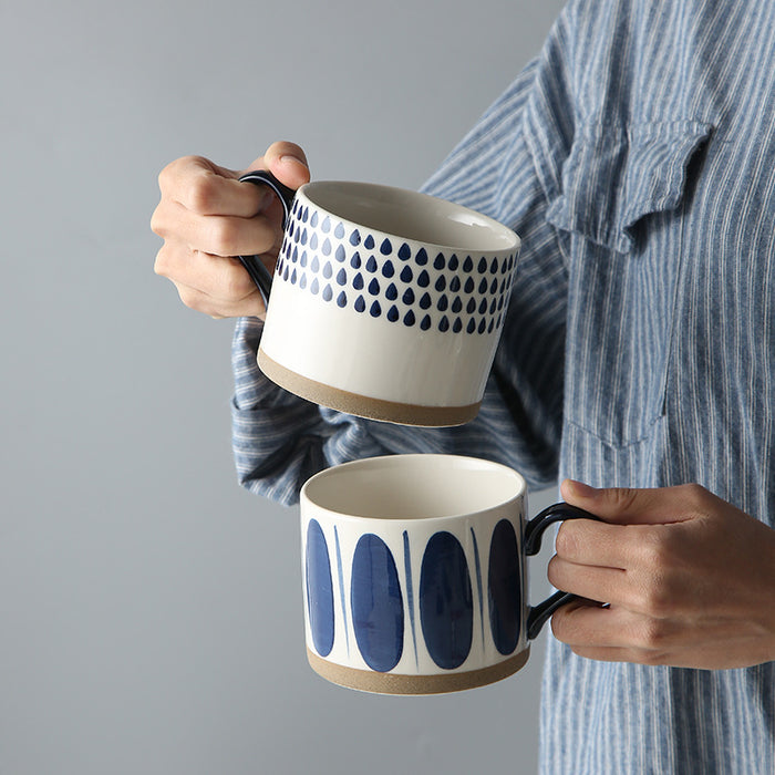 Blue Modern Ceramic Underglaze Mug