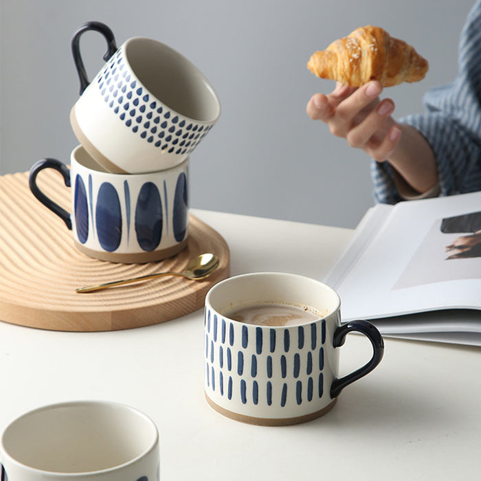 Blue Modern Ceramic Underglaze Mug