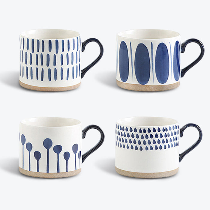 Blue Modern Ceramic Underglaze Mug