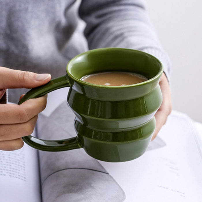 Modern Ceramic Underglaze Irregular Shape Mug