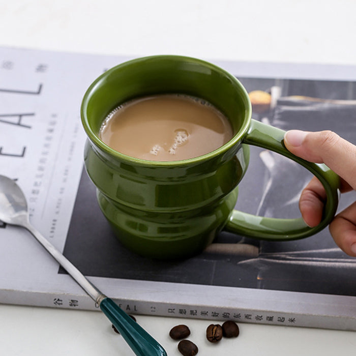 Modern Ceramic Underglaze Irregular Shape Mug