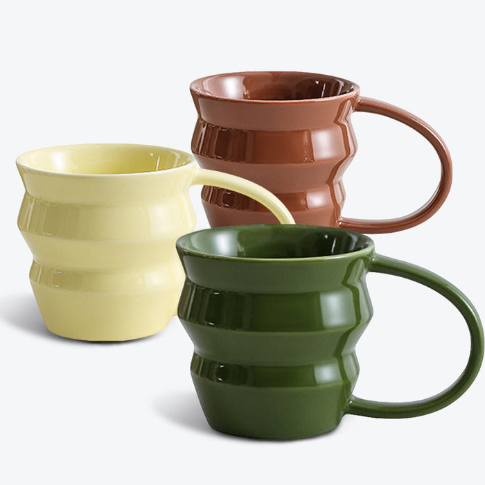 Modern Ceramic Underglaze Irregular Shape Mug
