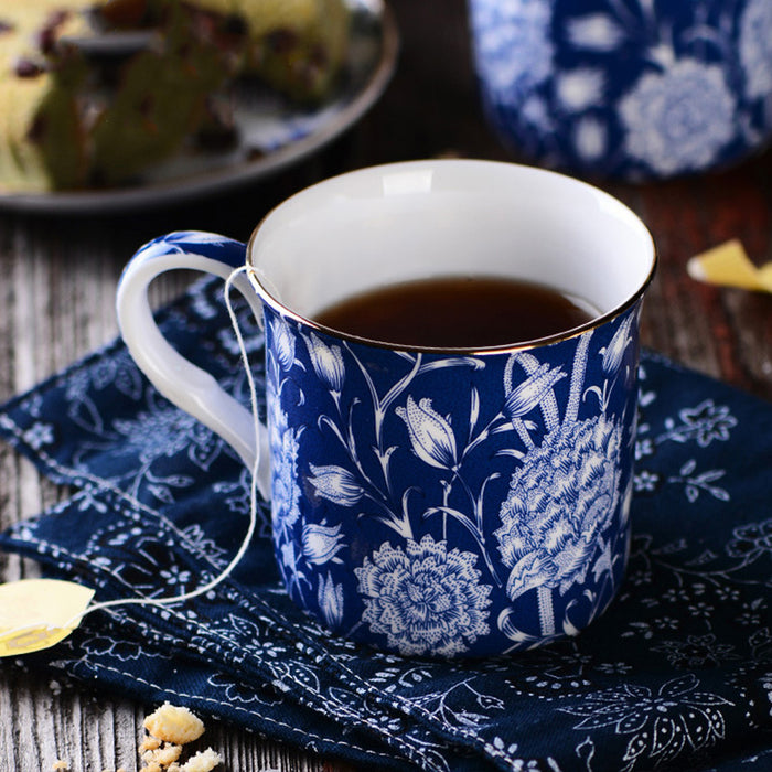 British Vintage Flower Pattern Ceramic Mug
