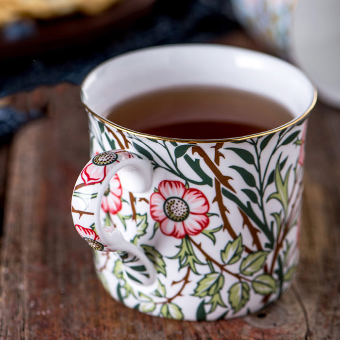 British Vintage Flower Pattern Ceramic Mug