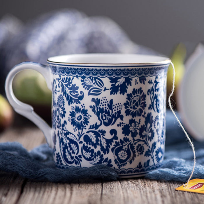 British Vintage Flower Pattern Ceramic Mug
