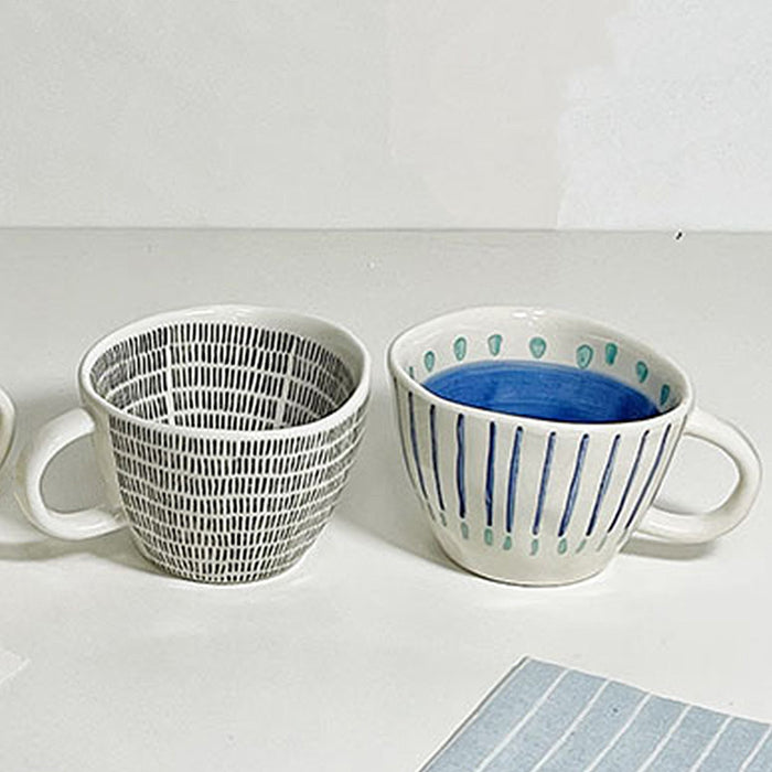 Japanese Handmade Stripes Ceramic Mug