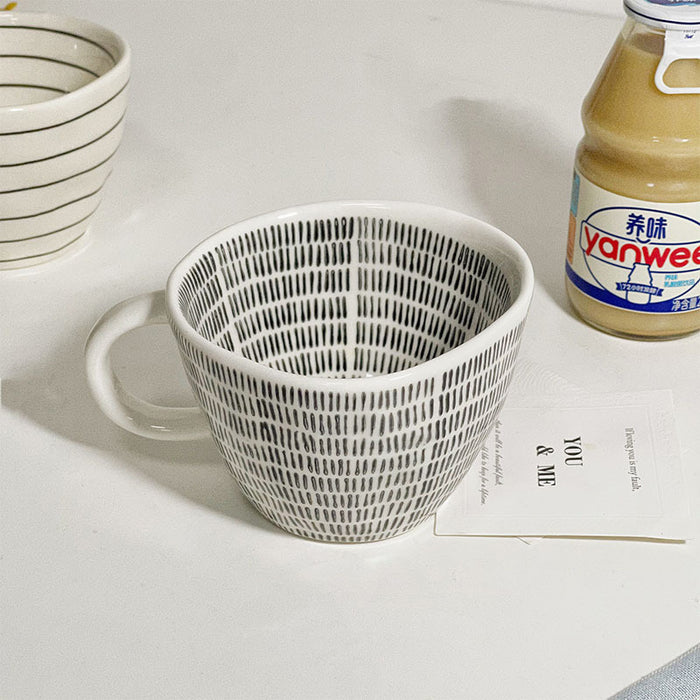 Japanese Handmade Stripes Ceramic Mug