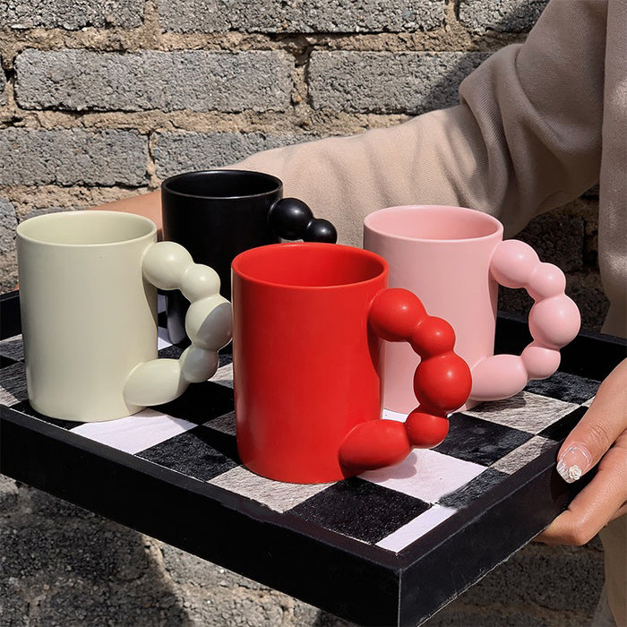 Modern Ceramic Mug With Creative Gourd Handle