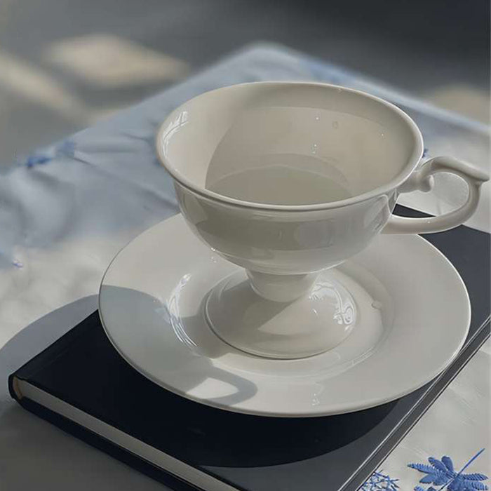 White British Ceramic Goblet Coffee Cup