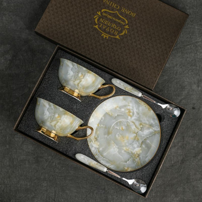Marbled Phnom Penh Ceramic Coffee Tea Cup