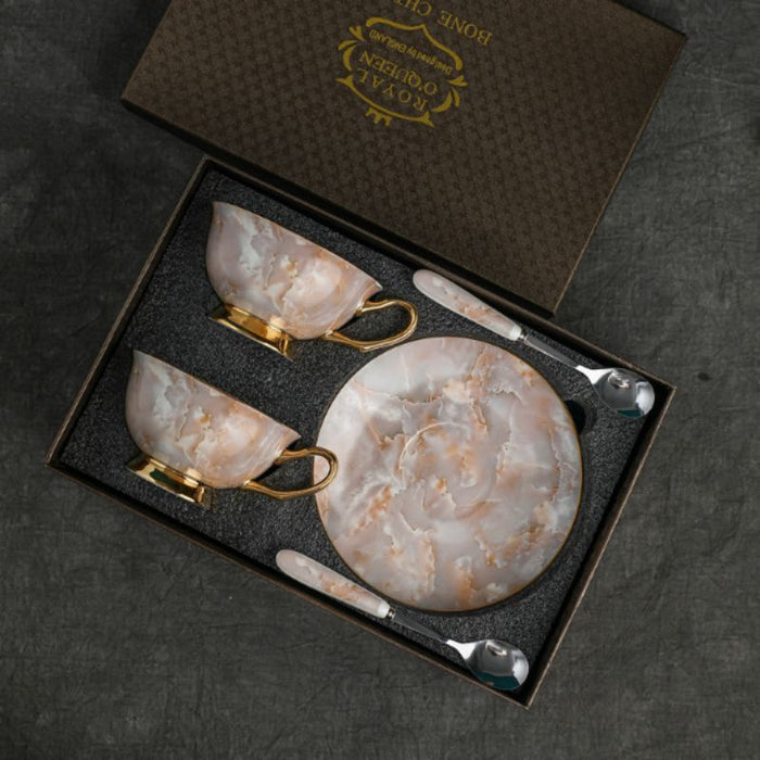 Marbled Phnom Penh Ceramic Coffee Tea Cup