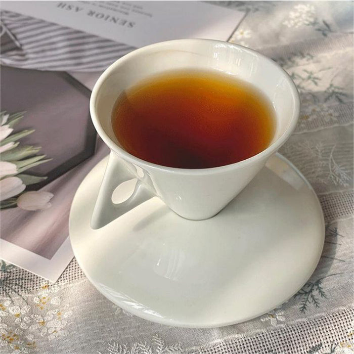 Vintage Mini White Bone China Coffee Cup