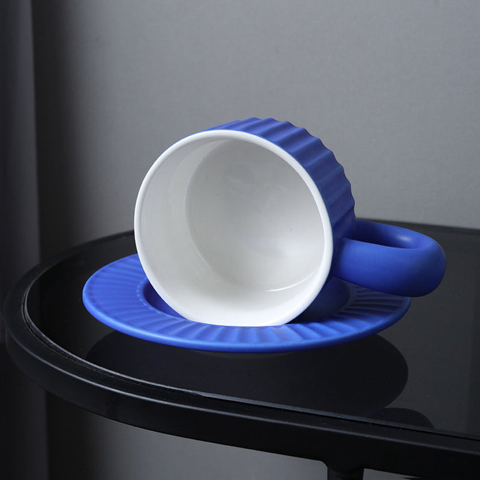 Modern Vertical Stripes Ceramic Coffee Cup